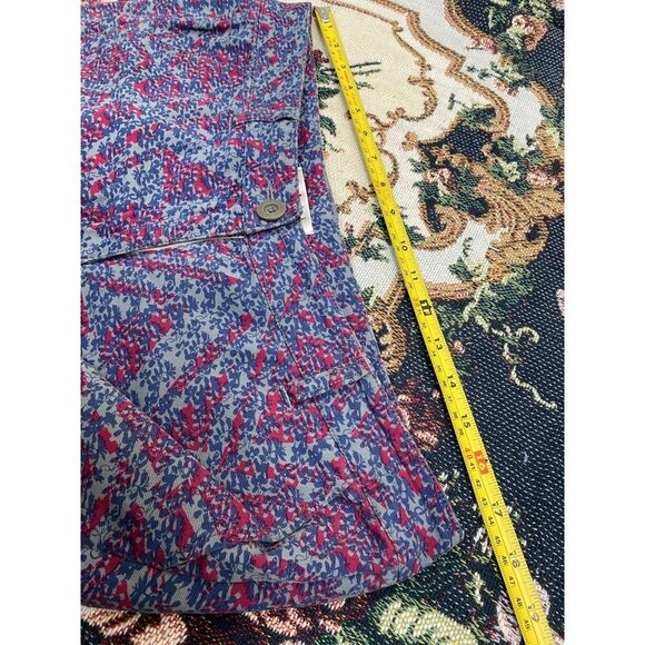 Cabi Straight Leg Floral Pants Womens size 8 Purple Casual Career Office Boho - Picture 5 of 11